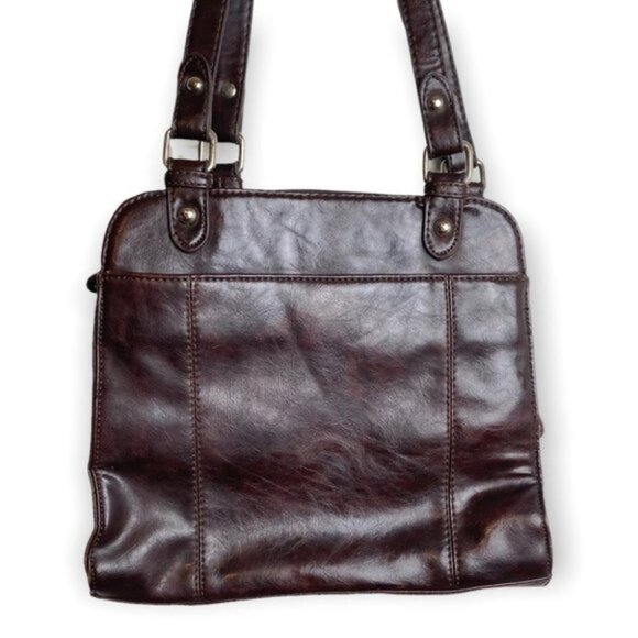 Minelli Italian Leather Brown  Shoulder Bag - Picture 4 of 9